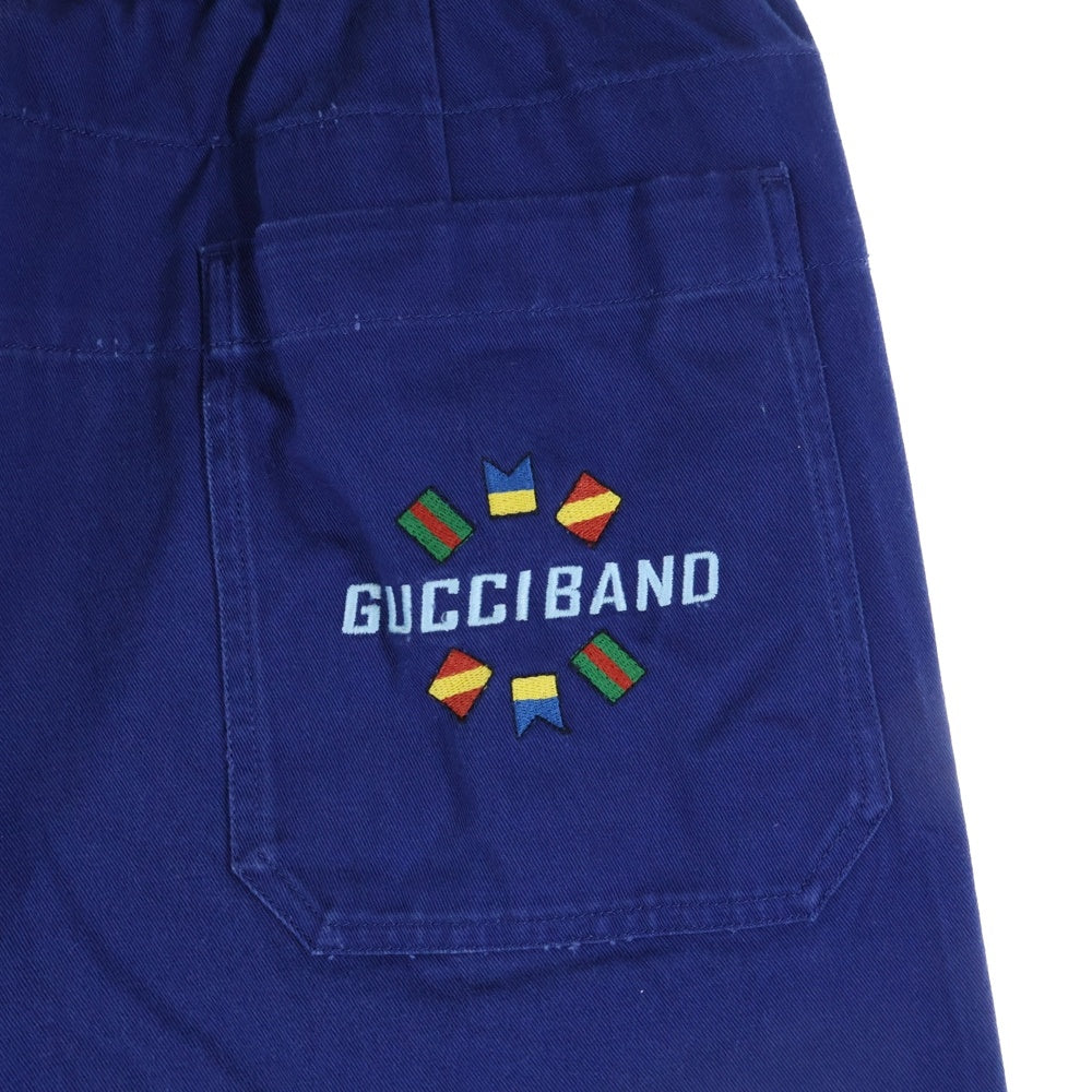 GUCCI(グッチ) GABARDINE PANT ギャバジン ウエストデザイン切り替え イージー パンツ ブルー 591052