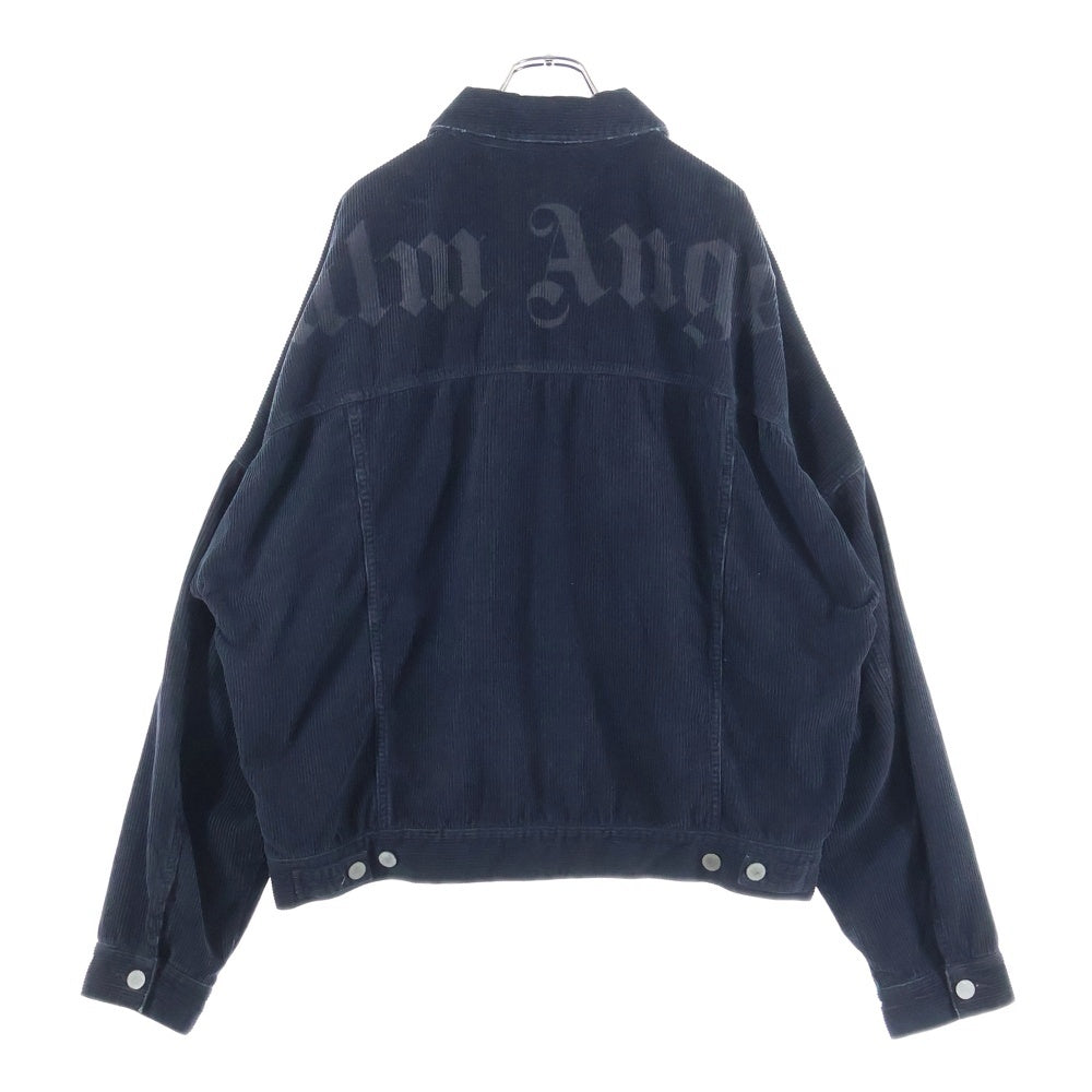 Palm Angels(パームエンジェルス) ロゴデザイン コーデュロイジャケット ブラック PMYE006F21DEN001