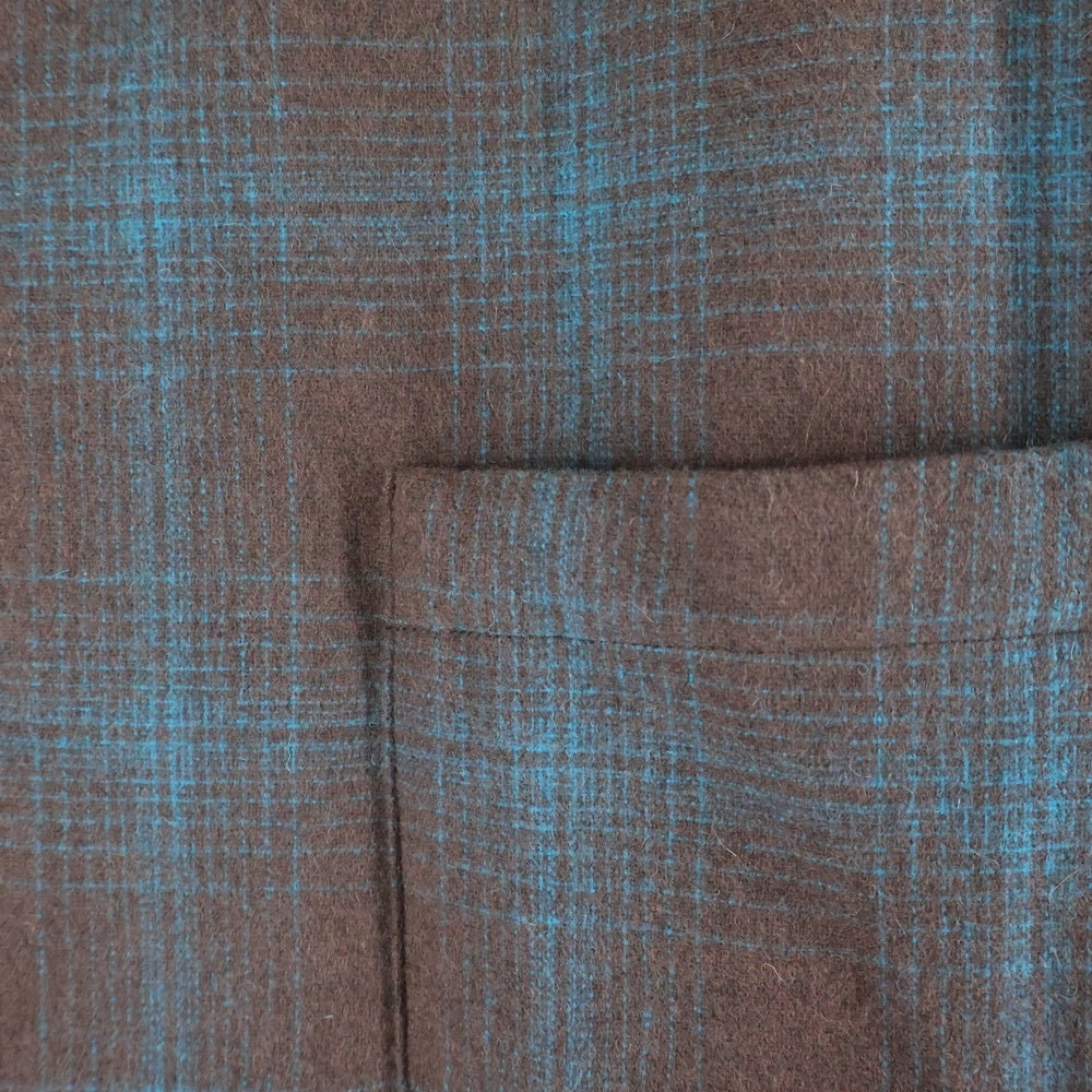 WACKO MARIA(ワコマリア) ×PENDOLTON WOOL OMBRE CHECK OPEN COLLAR SHIRT TYPE-3 ペンドルトン ウール オンブレ 長袖シャツ ブラウン/ブルー 25FW-WMS-PE03