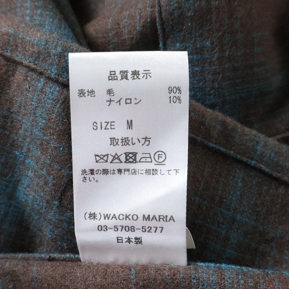 WACKO MARIA(ワコマリア) ×PENDOLTON WOOL OMBRE CHECK OPEN COLLAR SHIRT TYPE-3 ペンドルトン ウール オンブレ 長袖シャツ ブラウン/ブルー 25FW-WMS-PE03