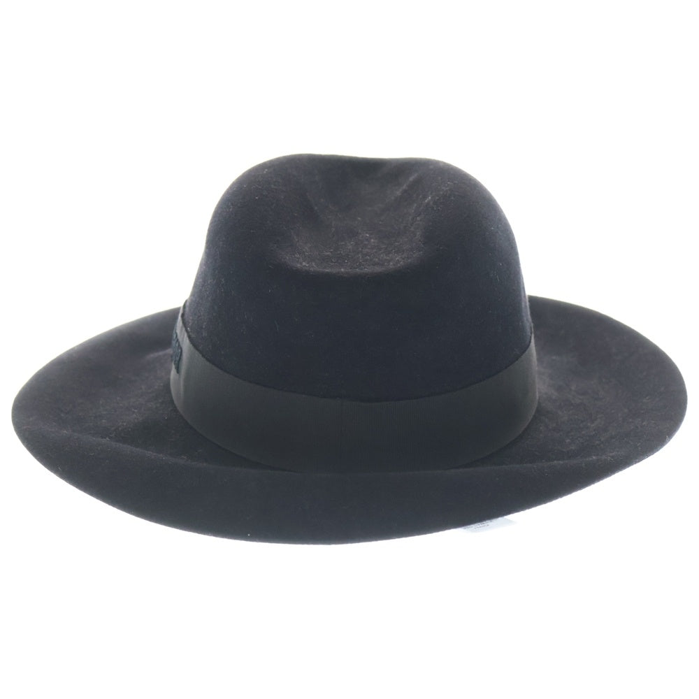 Christian Dior(クリスチャンディオール) ロゴリボン付きラビットフェルトハット ブラック 81DDR960G801