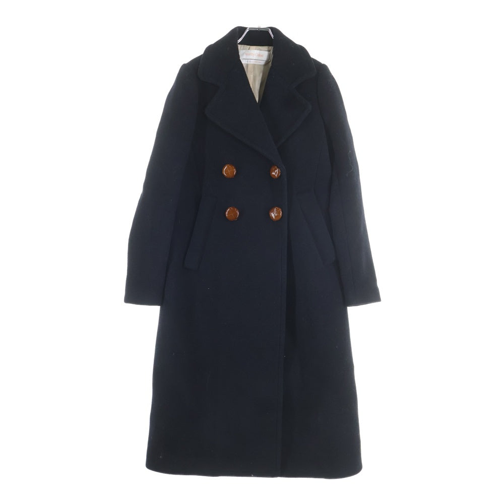 SEE BY CHLOE(シーバイクロエ) クルミボタン 2B ウールロングコート ブラック レディース S6AMA03