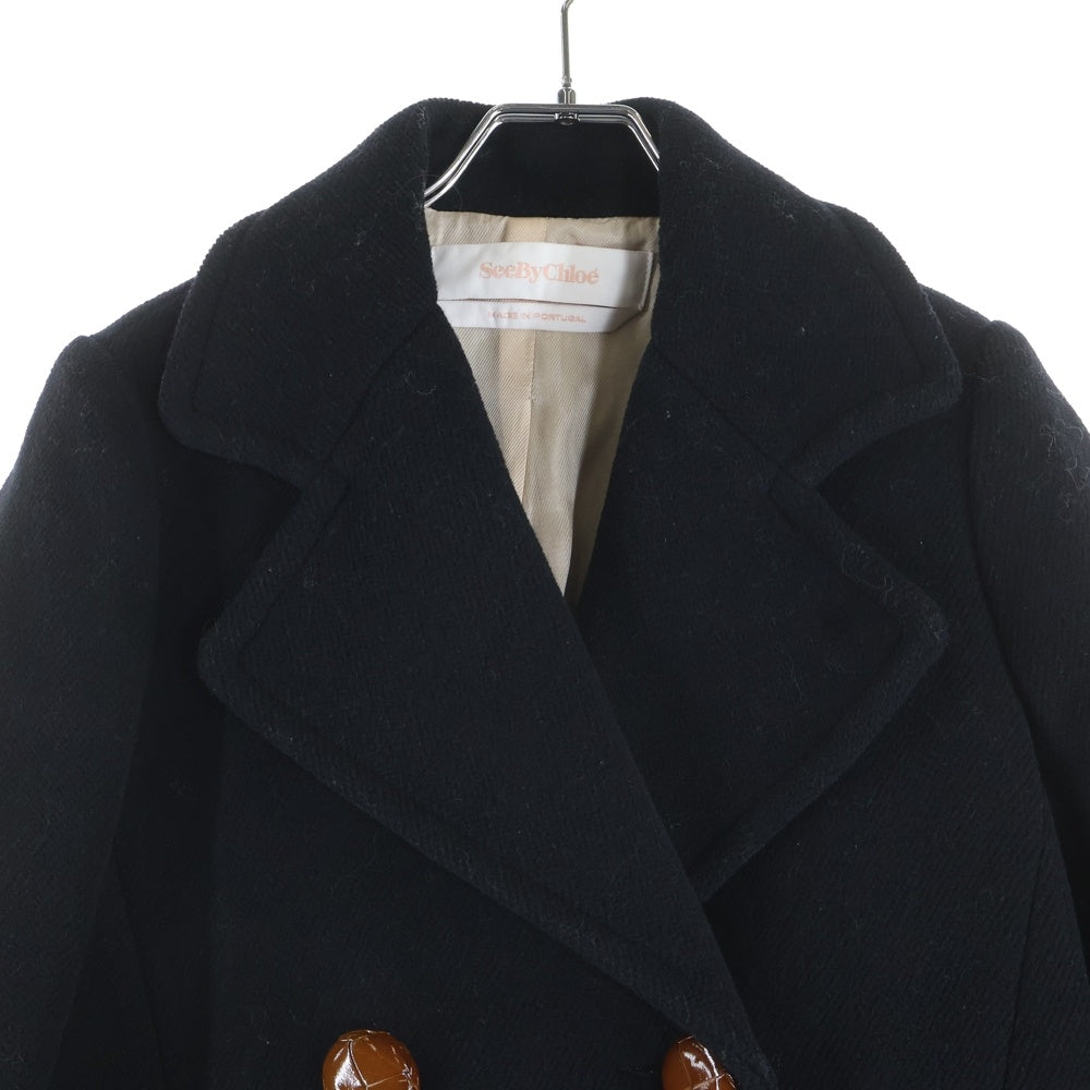 SEE BY CHLOE(シーバイクロエ) クルミボタン 2B ウールロングコート
