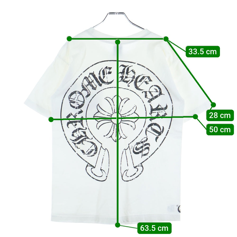 CHROME HEARTS(クロムハーツ) OLD CH PLS ホースシュー 半袖Tシャツ カットソー ホワイト