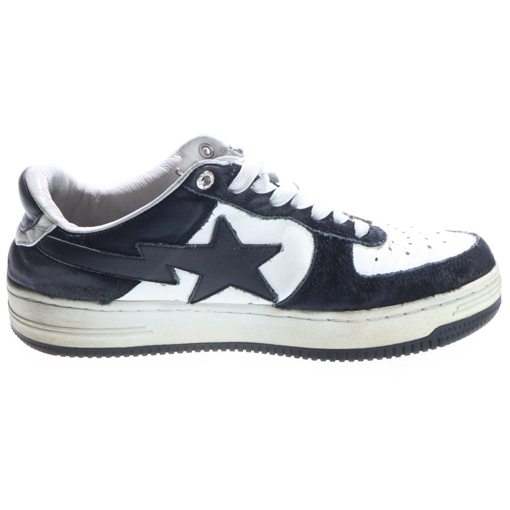 A BATHING APE(アベイシングエイプ) ベイプスタ ローカットスニーカー ブラック/ホワイト US8/26cm OZXSHM191050L