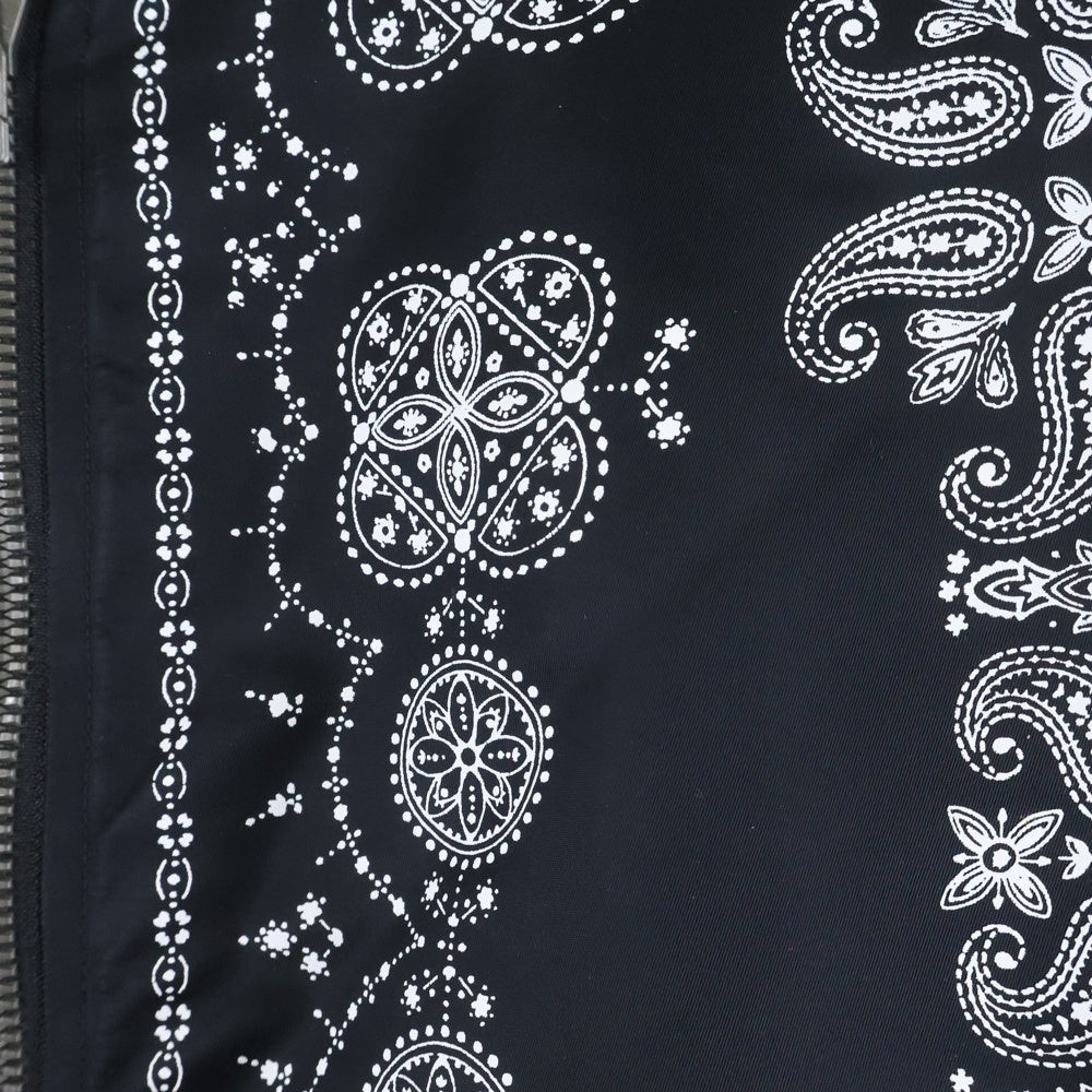 FACETASM(ファセッタズム) 23AW ORIGINAL BANDANA PRINT MA-1 バンダナプリント フライトジャケット ブラック MKS-JK-M14