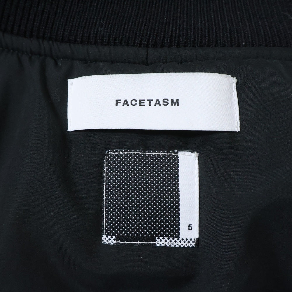 FACETASM(ファセッタズム) 23AW ORIGINAL BANDANA PRINT MA-1 バンダナプリント フライトジャケット ブラック MKS-JK-M14