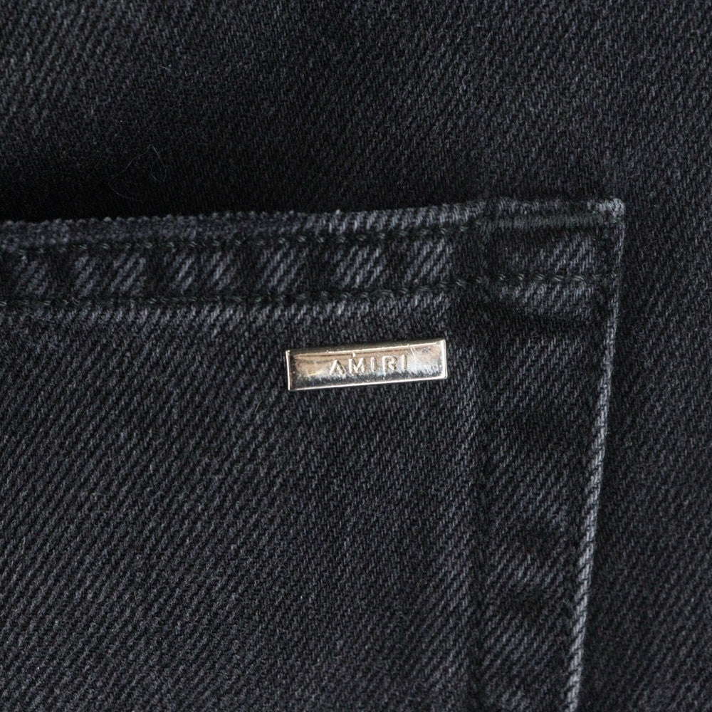 AMIRI(アミリ) 25SS DEBOSSED MA QUAD CARPENTER エンボスロゴ ダブルニー カーペンターパンツ ブラック SRAMDNGH1055ASMRBC00