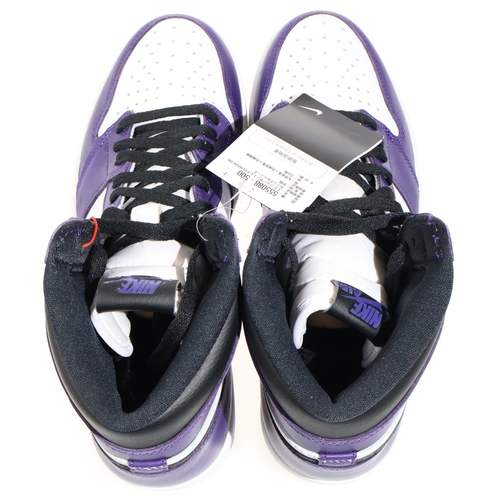 NIKE(ナイキ) AIR JORDAN1 RETRO HIGH OG COURT PURPLE 555088-500 エアジョーダン1 コートパープル ハイカットスニーカー ホワイト/パープル US10.5/28.5cm