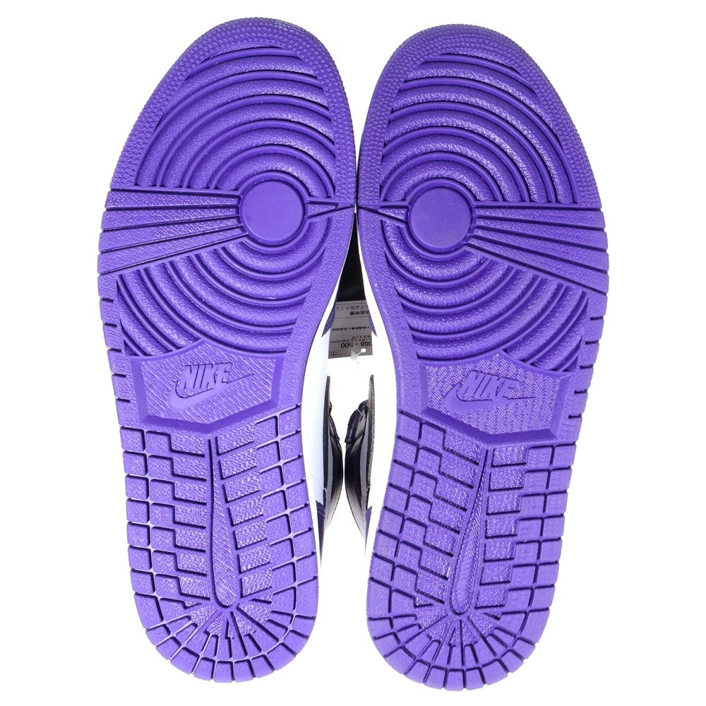 NIKE(ナイキ) AIR JORDAN1 RETRO HIGH OG COURT PURPLE 555088-500 エアジョーダン1 コートパープル ハイカットスニーカー ホワイト/パープル US10.5/28.5cm