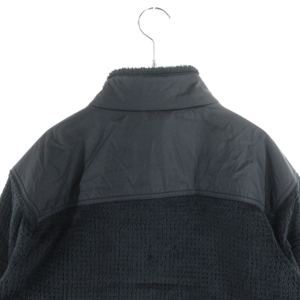 STUSSY(ステューシー) 25AW×NIKE FULL ZIP FLEECE ナイキ ロゴ刺繍 ジップアップブルゾン フリースジャケット ブラック HQ8524-010