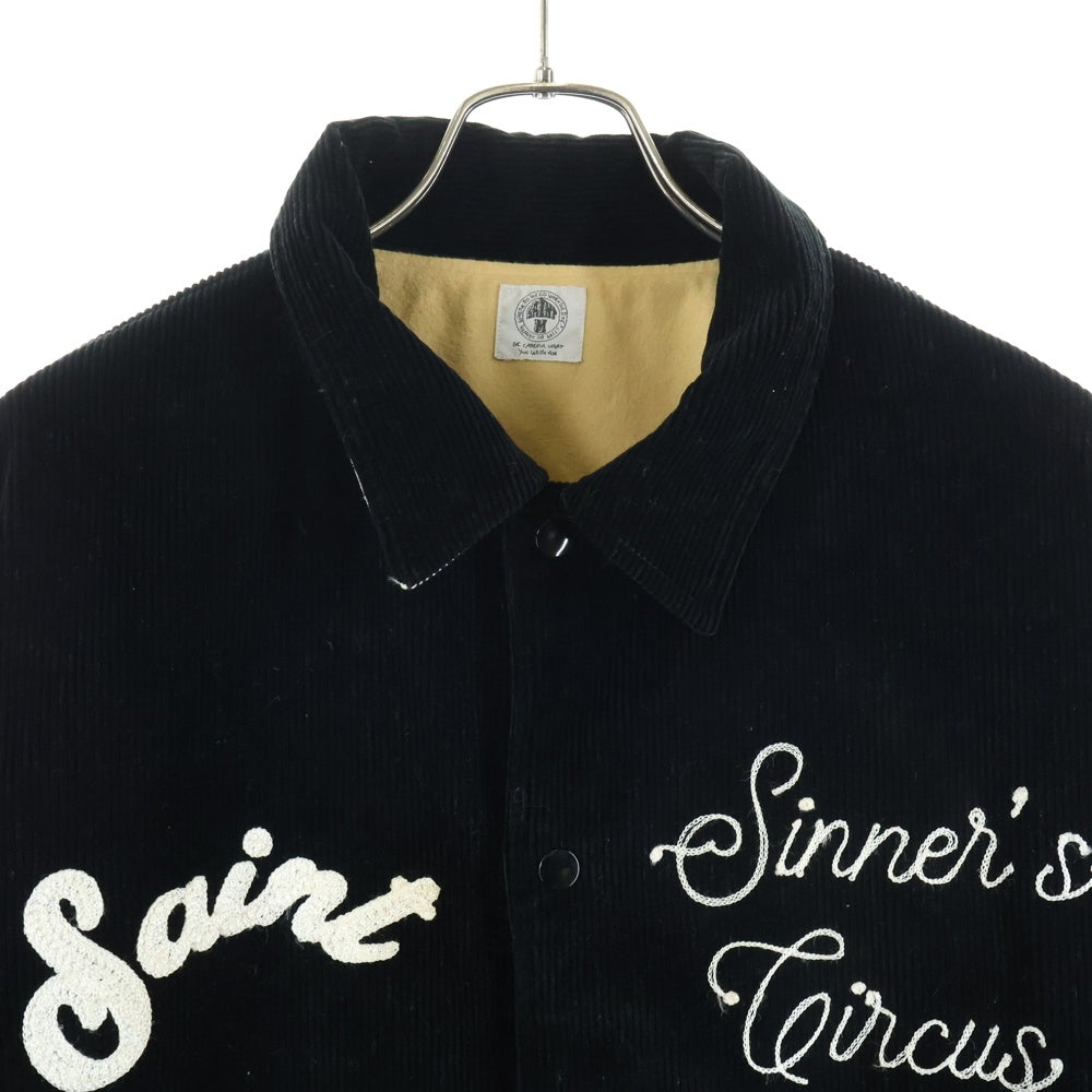SAINT MICHAEL(セントマイケル) 21AW CORDUROY JACKET コーデュロイジャケット スタジャン ブラック SM-A21-0000-041