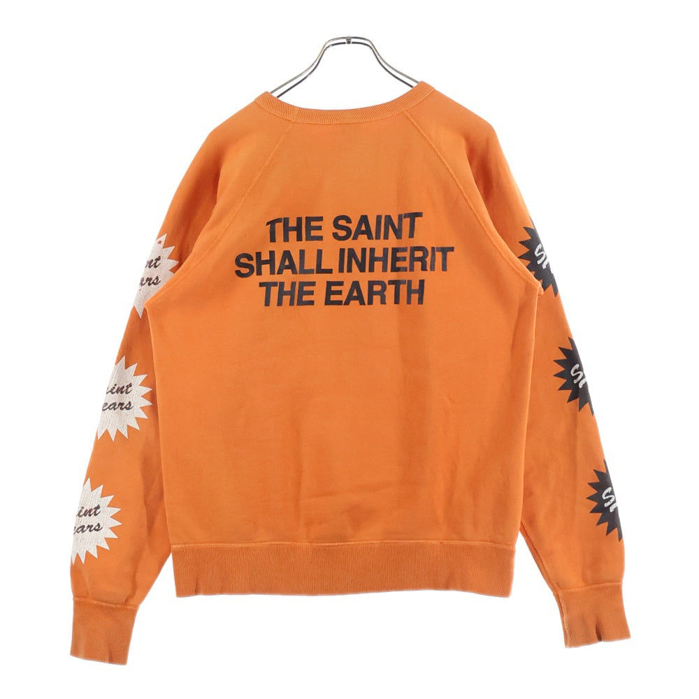 SAINT MICHAEL(セントマイケル) 22AW×DENIM TEARS MILK PACK デニムティアーズ ミルクパックプリント クルーネックトレーナー スウェット オレンジ SM-A22-0000-090