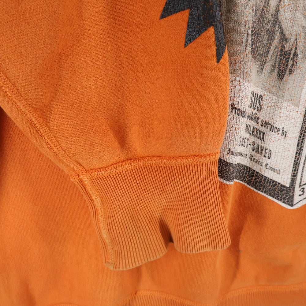SAINT MICHAEL(セントマイケル) 22AW×DENIM TEARS MILK PACK デニムティアーズ ミルクパックプリント クルーネックトレーナー スウェット オレンジ SM-A22-0000-090