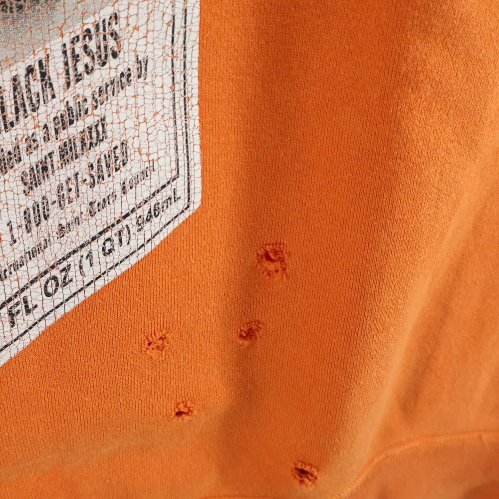 SAINT MICHAEL(セントマイケル) 22AW×DENIM TEARS MILK PACK デニムティアーズ ミルクパックプリント クルーネックトレーナー スウェット オレンジ SM-A22-0000-090