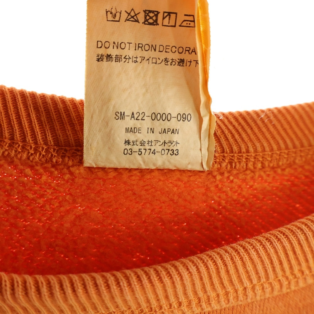SAINT MICHAEL(セントマイケル) 22AW×DENIM TEARS MILK PACK デニムティアーズ ミルクパックプリント クルーネックトレーナー スウェット オレンジ SM-A22-0000-090
