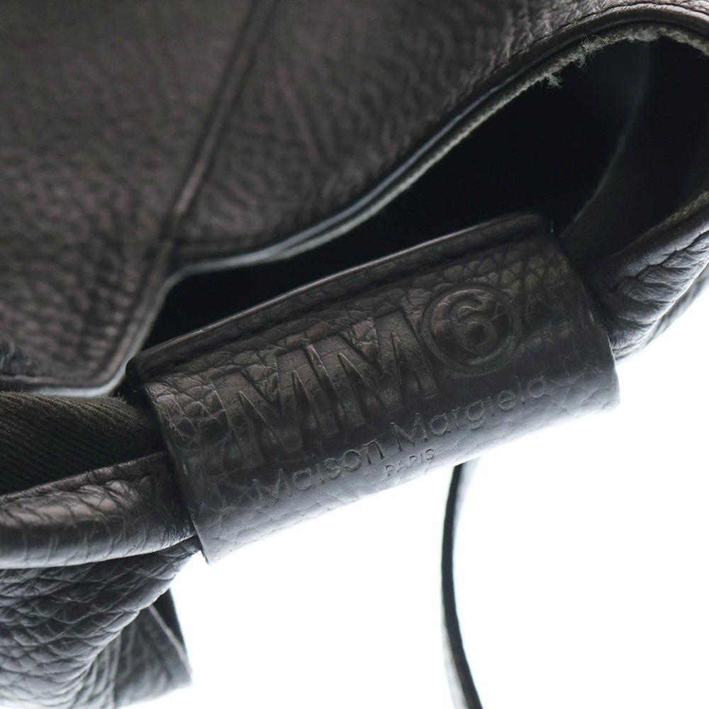 MM6 Maison Margiela(エムエムシックスメゾンマルジェラ) JAPANESE CROSSBODY BAG ジャパニーズ クロスボディー 2WAY レザー ショルダーバッグ ブラック レディース S54WD0106