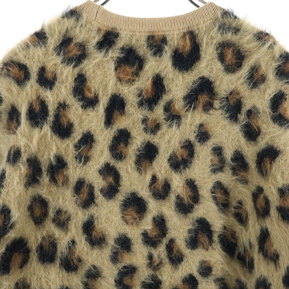 NUMBER (N)INE(ナンバーナイン) レオパードジャガード ルーズニットカーディガン ベージュ 810531003