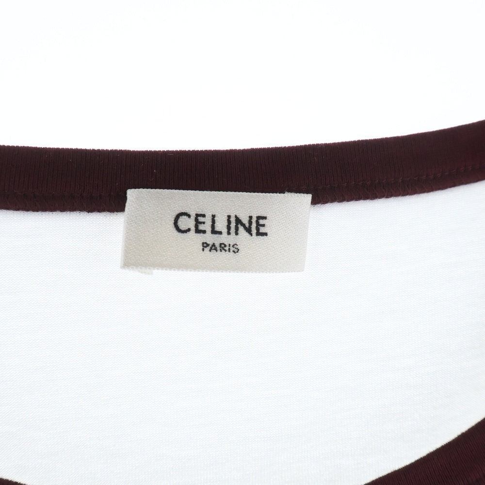 CELINE(セリーヌ) 25SS BLASON REGULAR T-SHIRT カレッジロゴ 半袖Tシャツ カットソー ホワイト RX04A671Q