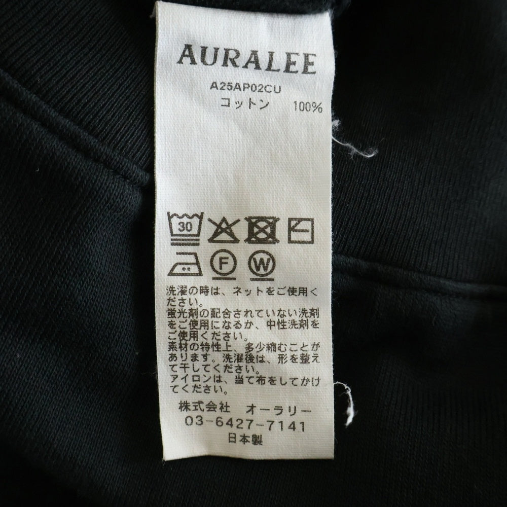 AURALEE(オーラリー) SUPER HIGH GAUGE SWEAT A25AP02CU クルーネック スウェットトレーナー ブラック