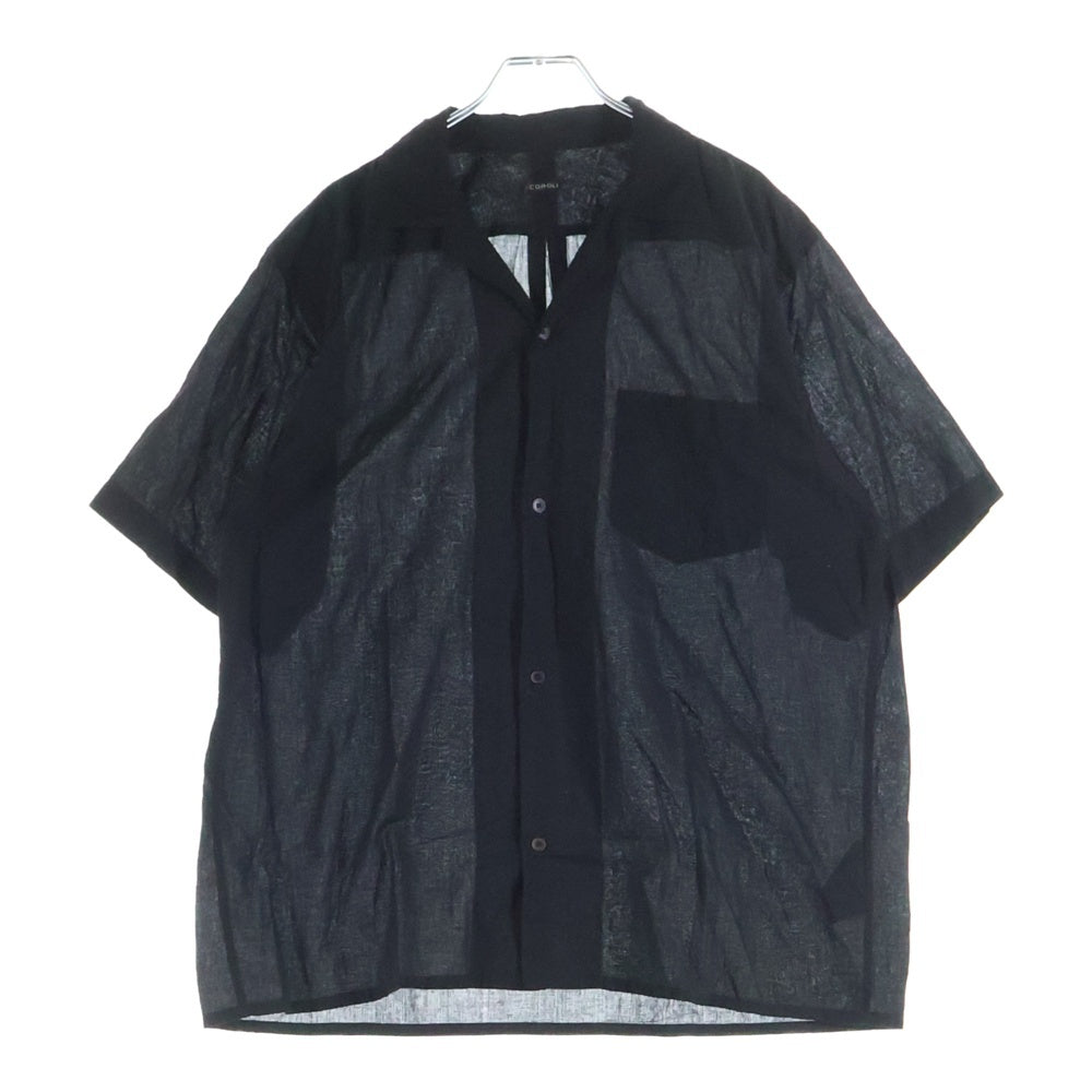 COMOLI(コモリ) 25SS KHADIコットン 半袖オープンカラーシャツ B01-02012