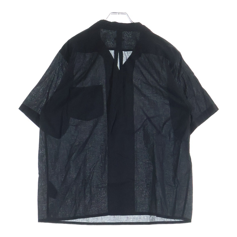 COMOLI(コモリ) 25SS KHADIコットン 半袖オープンカラーシャツ B01-02012