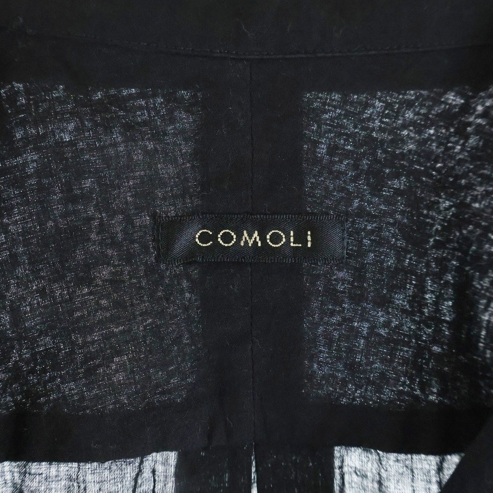 COMOLI(コモリ) 25SS KHADIコットン 半袖オープンカラーシャツ B01-02012