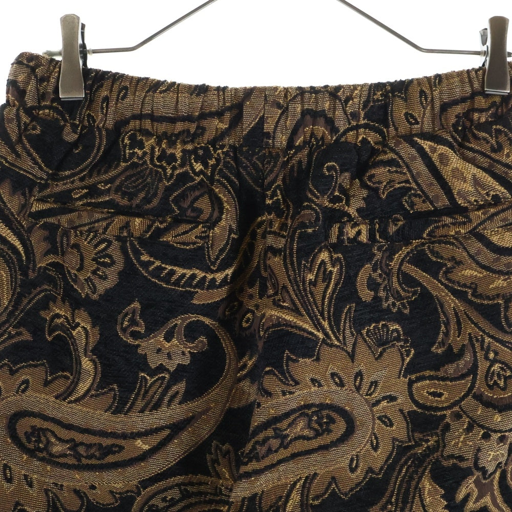 CAMBIO(カンビオ) ペイズリー柄ショーツ ハーフパンツ ブラウン