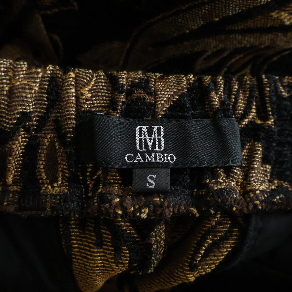 CAMBIO(カンビオ) ペイズリー柄ショーツ ハーフパンツ ブラウン