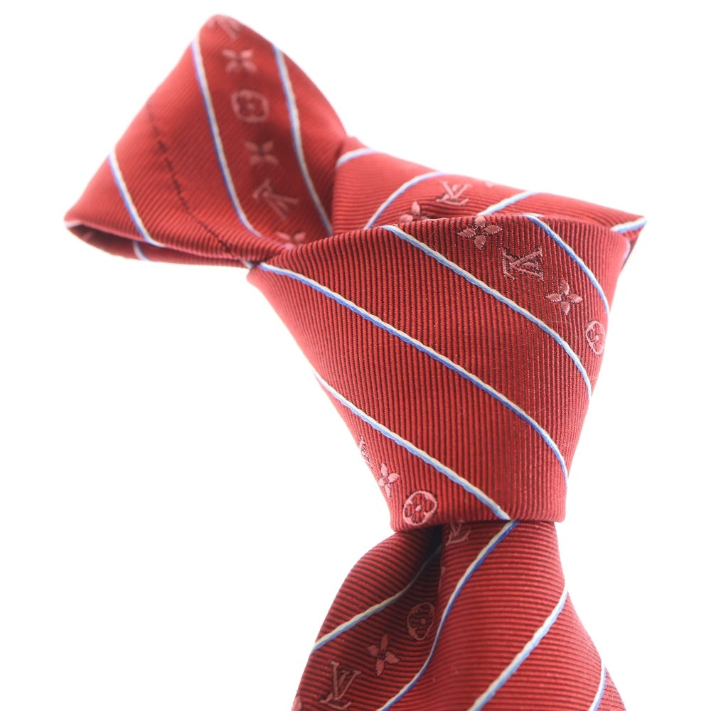 LOUIS VUITTON(ルイヴィトン) モノグラム シルク ネクタイ レッド MR1221