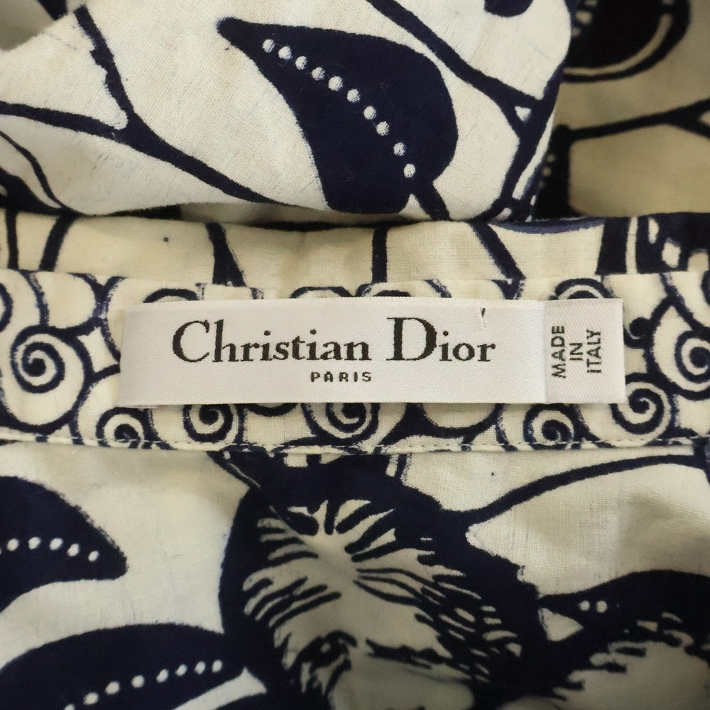 Christian Dior(クリスチャンディオール) 2020リゾート タロット トワル ドゥ ジュイ 長袖シャツ ブラウス ホワイト レディース 011B48A3874