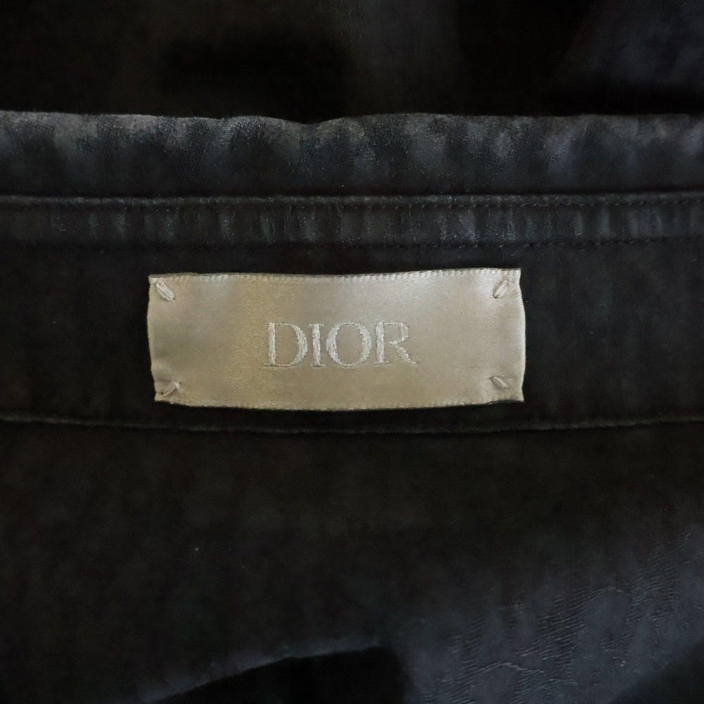 DIOR(ディオール) オブリーク総柄 コットン 長袖シャツ ブラック
