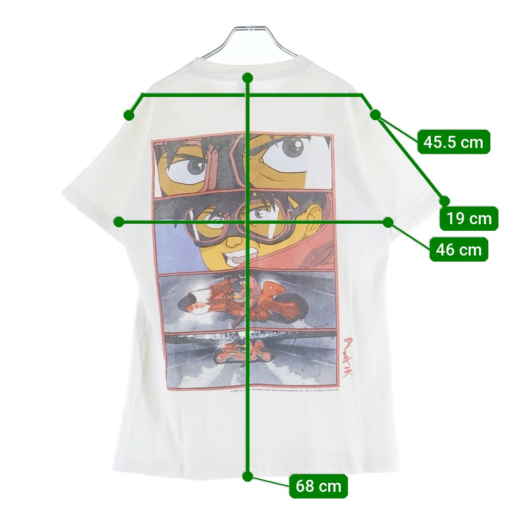VINTAGE(ヴィンテージ) 90s AKIRA T-SHIRT FRUIT OF THE LOOM アキラ 金田 白 両面プリント 半袖Tシャツ カットソー ホワイト