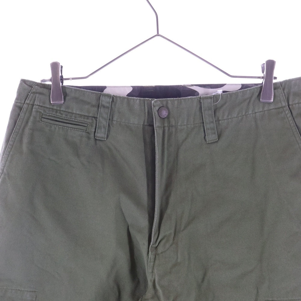 A BATHING APE(アベイシングエイプ) ミリタリー サイドポケットパンツ カーキ 001PTA301009X