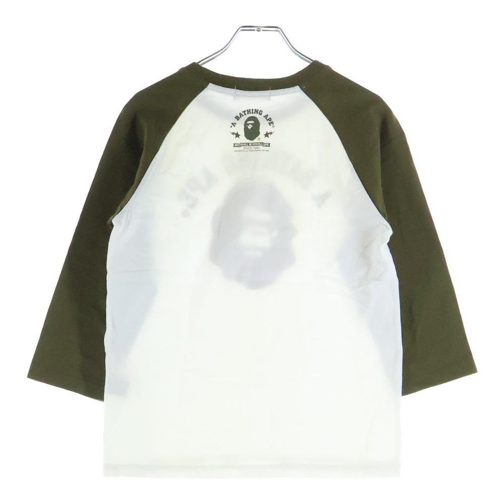 A BATHING APE(アベイシングエイプ) フロントプリント ラグランTシャツ