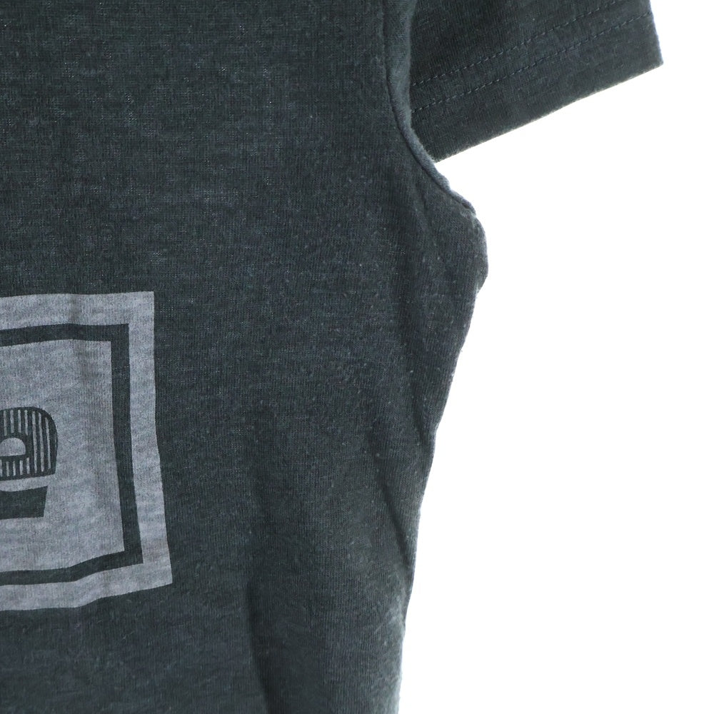 A BATHING APE(アベイシングエイプ) APEAREL 両面プリント Vネック 半袖Tシャツ カットソー ブラック レディース