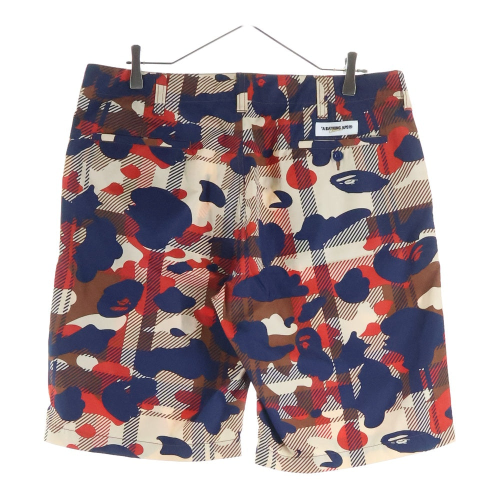 A BATHING APE(アベイシングエイプ) カモ柄 ポリエステル ハーフパンツ ショーツ マルチカラー