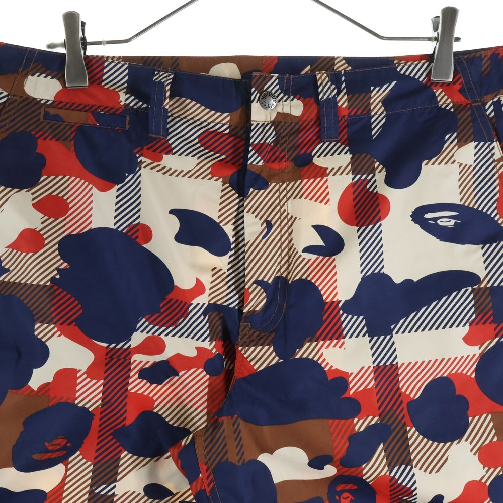 A BATHING APE(アベイシングエイプ) カモ柄 ポリエステル ハーフパンツ ショーツ マルチカラー