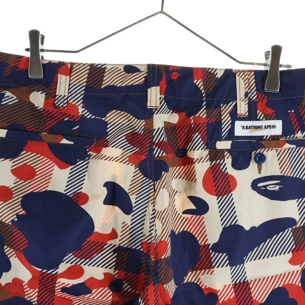 A BATHING APE(アベイシングエイプ) カモ柄 ポリエステル ハーフパンツ ショーツ マルチカラー