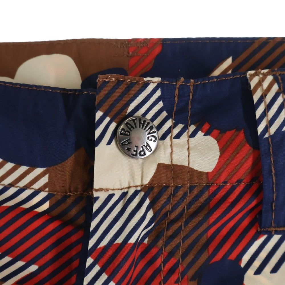 A BATHING APE(アベイシングエイプ) カモ柄 ポリエステル ハーフパンツ ショーツ マルチカラー
