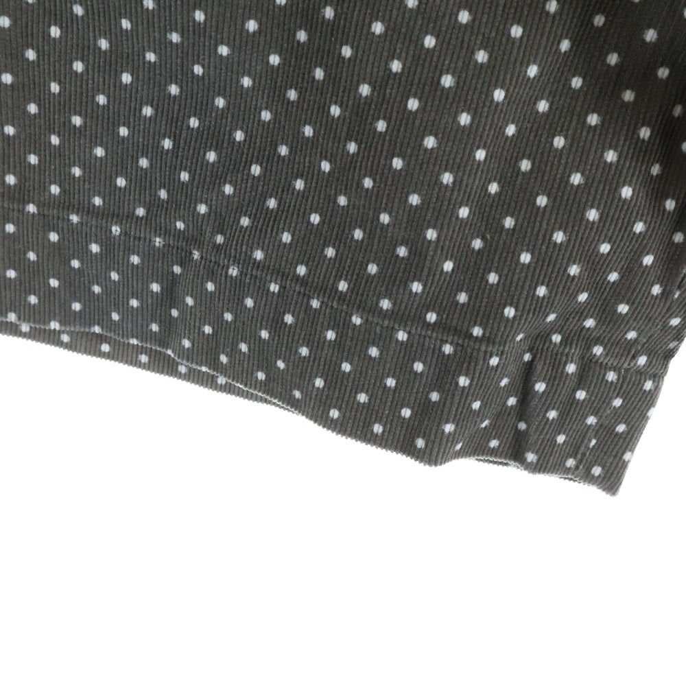 A BATHING APE(アベイシングエイプ) コットン 水玉柄 コーデュロイパンツ グレー