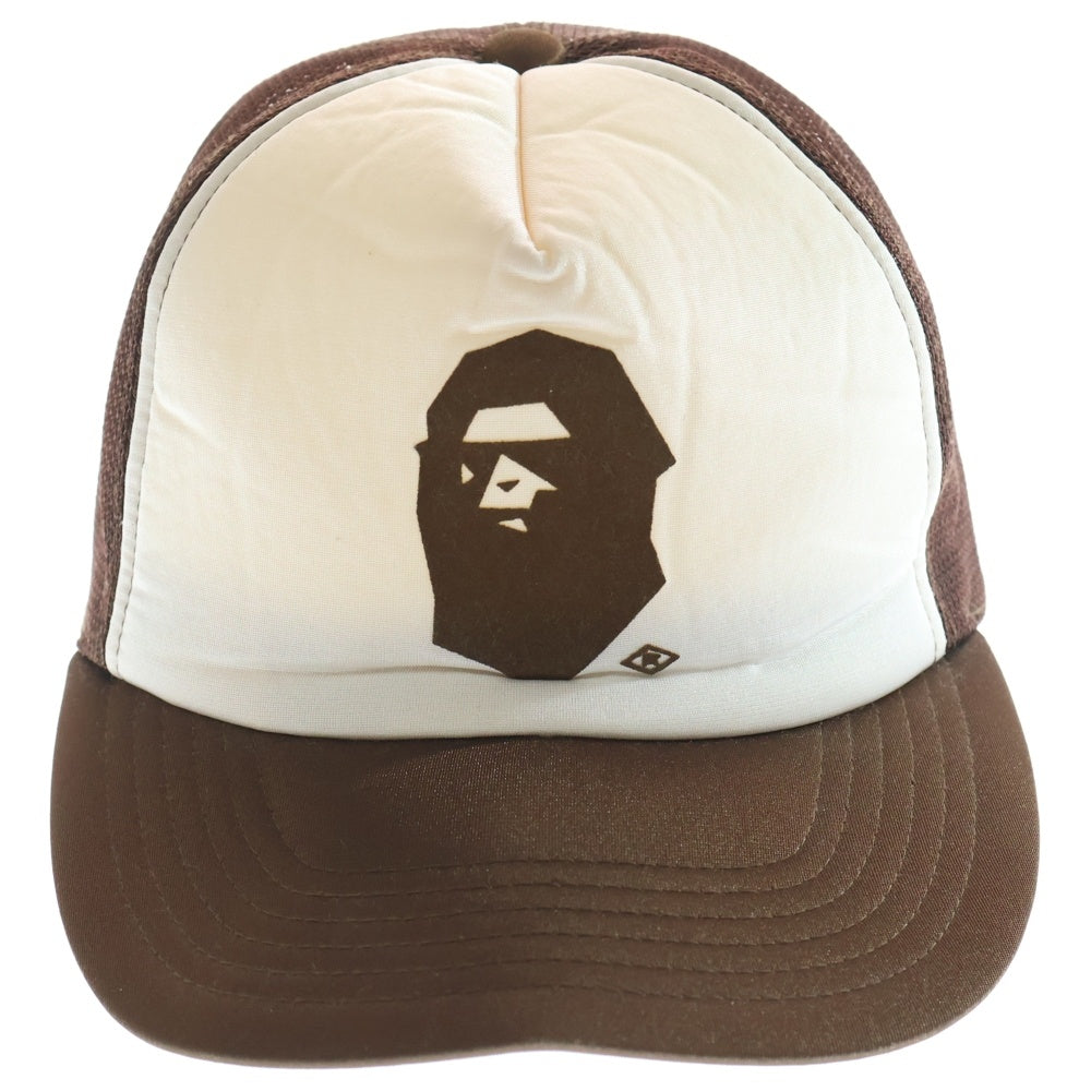 A BATHING APE(アベイシングエイプ) メッシュキャップ ブラウン/ホワイト