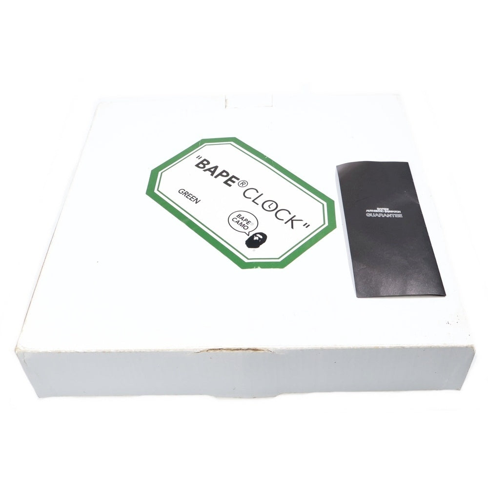 A BATHING APE(アベイシングエイプ) ABC CAMO BAPEX WALL CLOCK カモ柄 壁掛け時計 グリーン