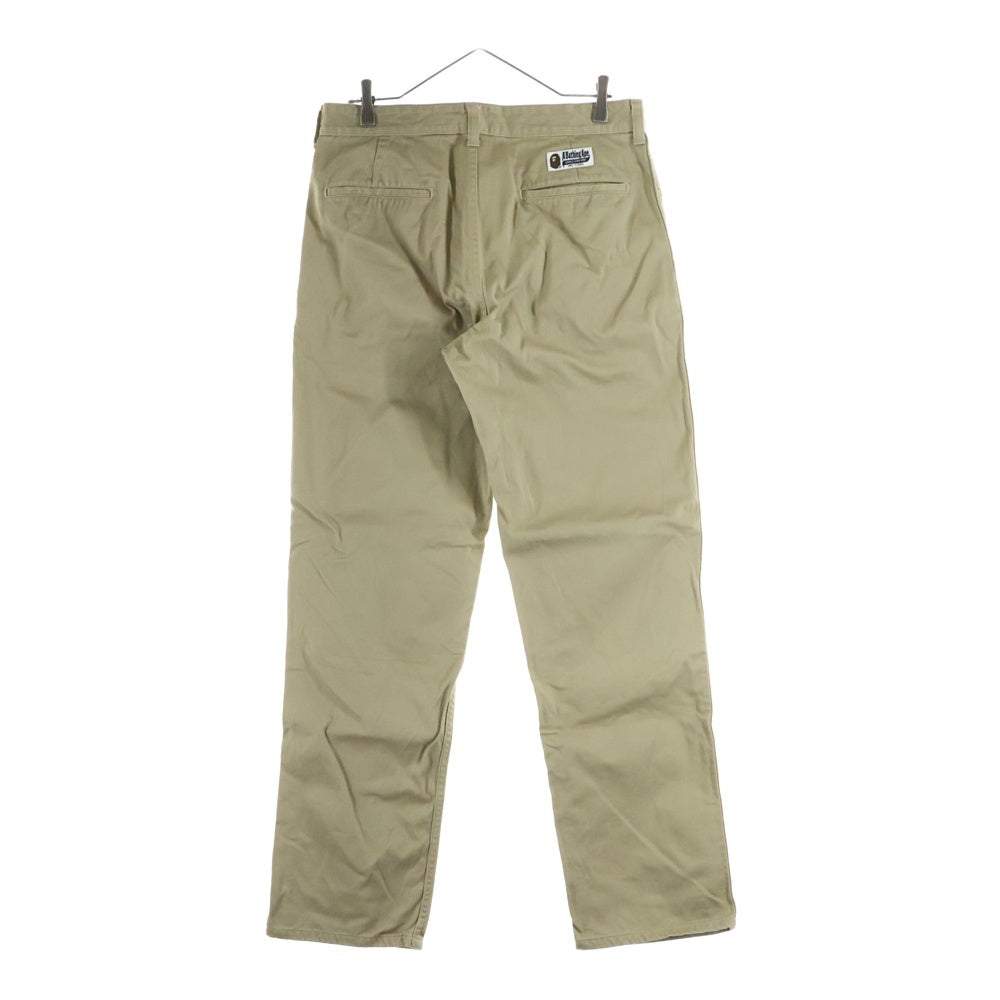 A BATHING APE(アベイシングエイプ) コットン ワッペンロゴ チノパンツ