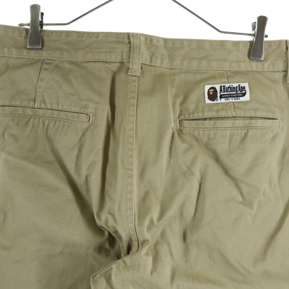A BATHING APE(アベイシングエイプ) コットン ワッペンロゴ チノパンツ