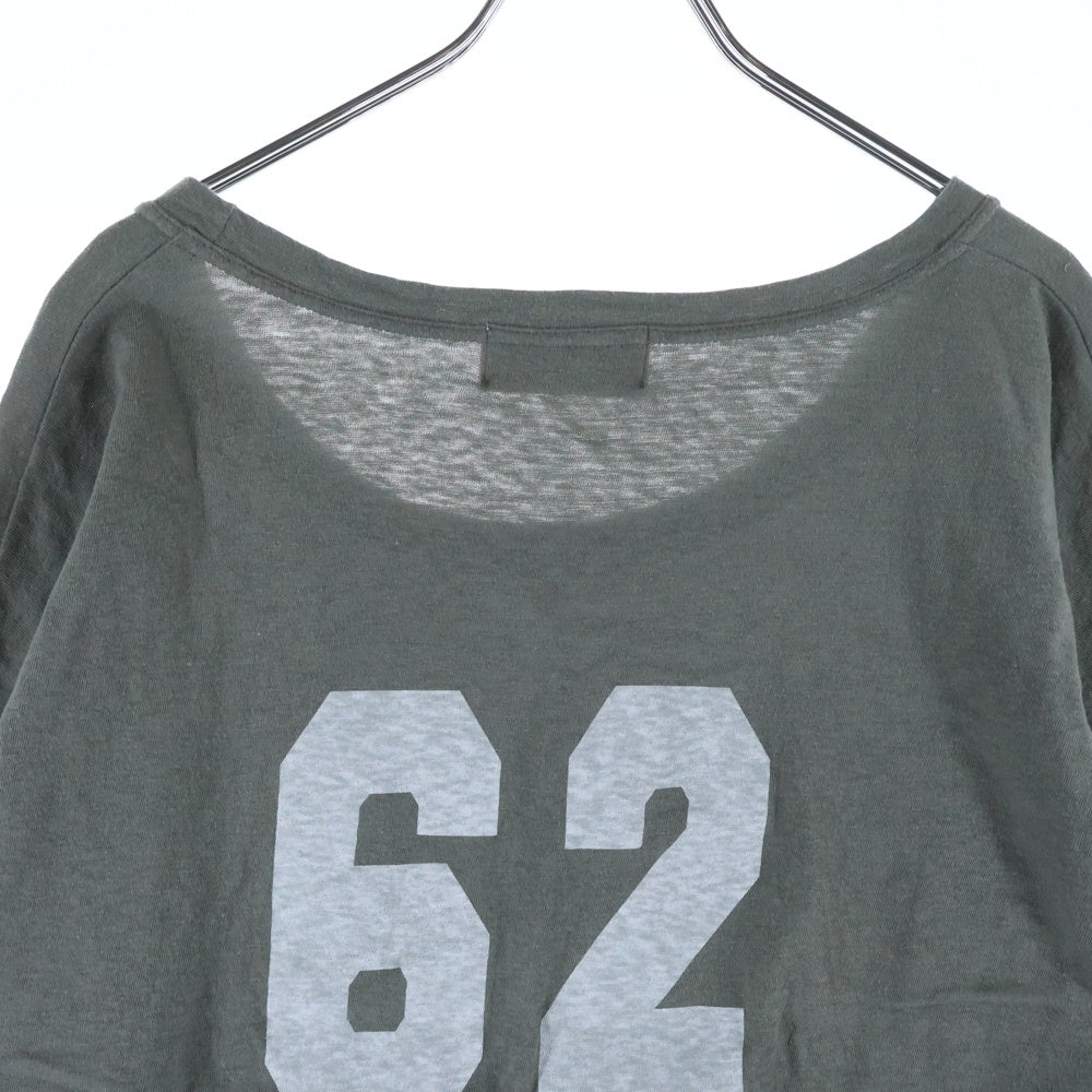 A BATHING APE(アベイシングエイプ) フロントプリント 七分丈 Tシャツ カットソー グレー レディース 1860-211-502