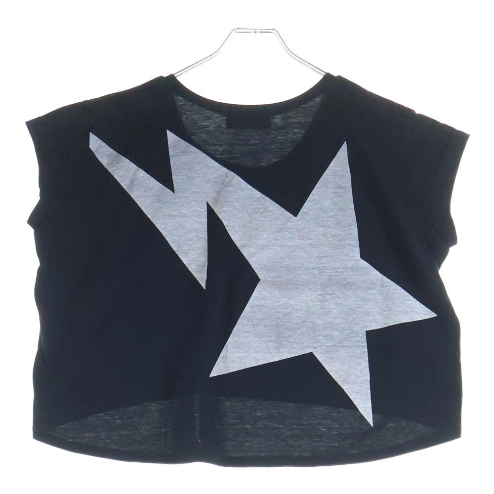 A BATHING APE(アベイシングエイプ) プリント ショート丈 Tシャツ カットソー ブラック レディース 1930-209-508