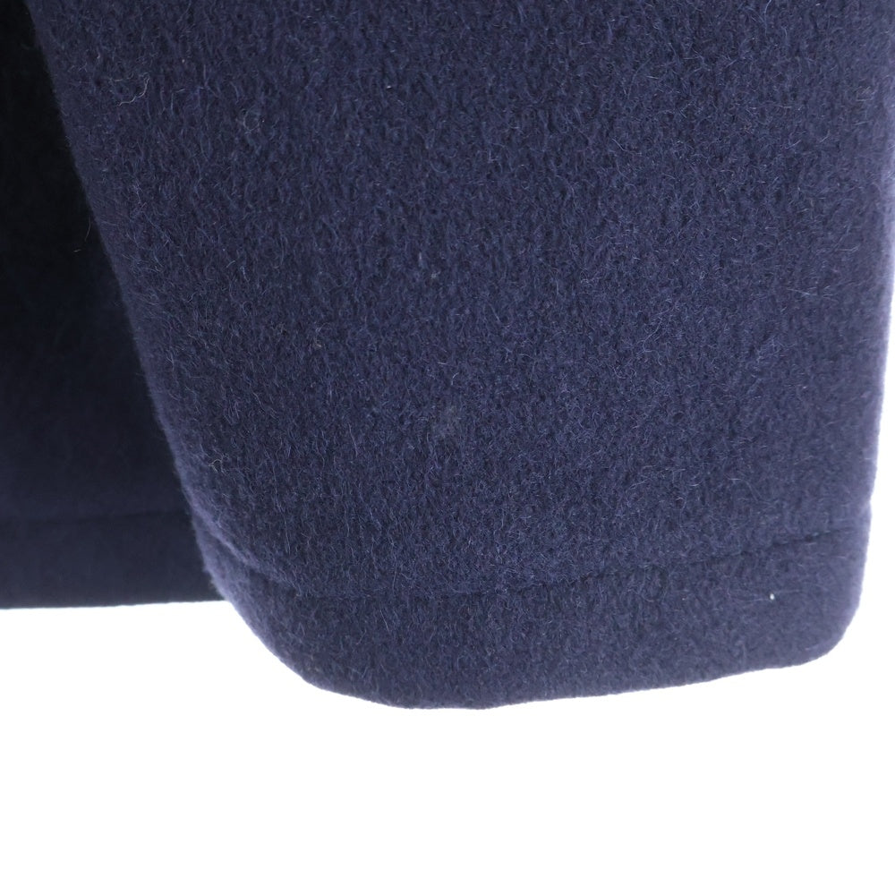 A BATHING APE(アベイシングエイプ) ウール 袖ワッペン Pコート ネイビー