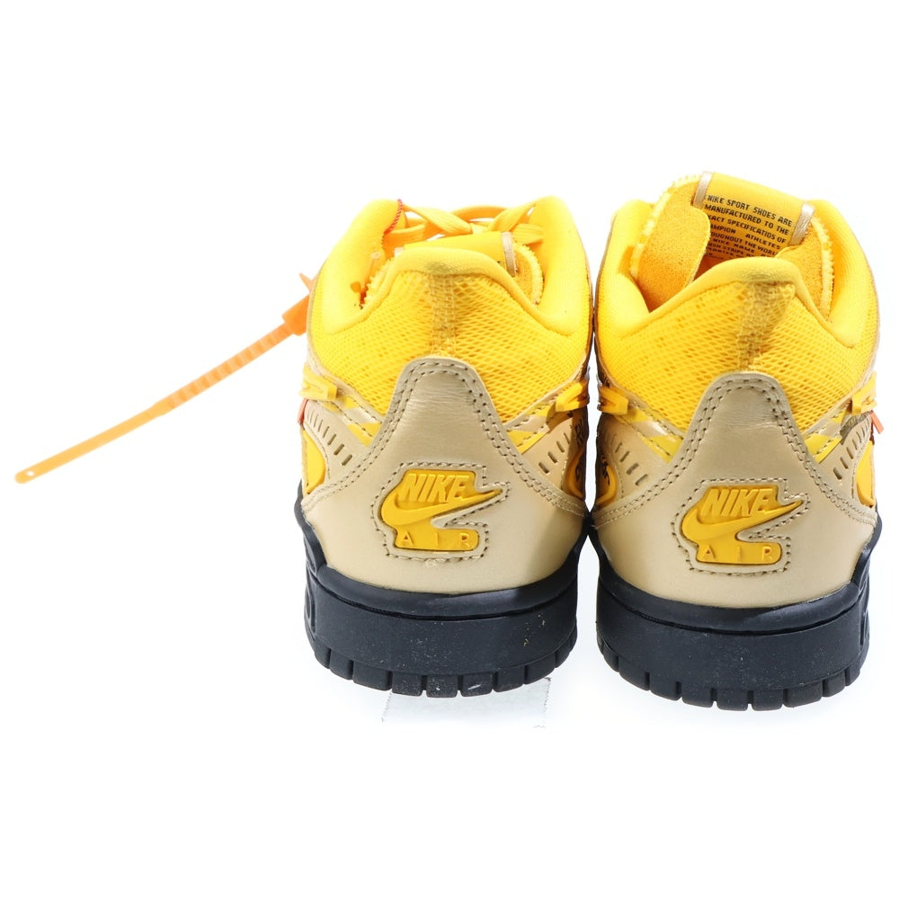 NIKE(ナイキ) ×OFF-WHITE AIR RUBBER DUNK LOW UNIVERSITY GOLD CU6015-700 オフホワイト ラバーダンク ローカットスニーカー イエロー US9.5/27.5cm