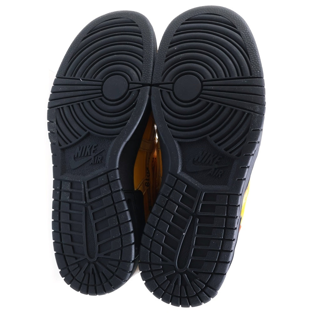 NIKE(ナイキ) ×OFF-WHITE AIR RUBBER DUNK LOW UNIVERSITY GOLD CU6015-700 オフホワイト ラバーダンク ローカットスニーカー イエロー US9.5/27.5cm